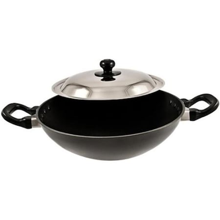 Hawkins Hawkins Q55 Futura Non-Stick Deep-Fry Pan(Kadhai) with Steel Lid and Round Bottom - 2.5 Litres Q55